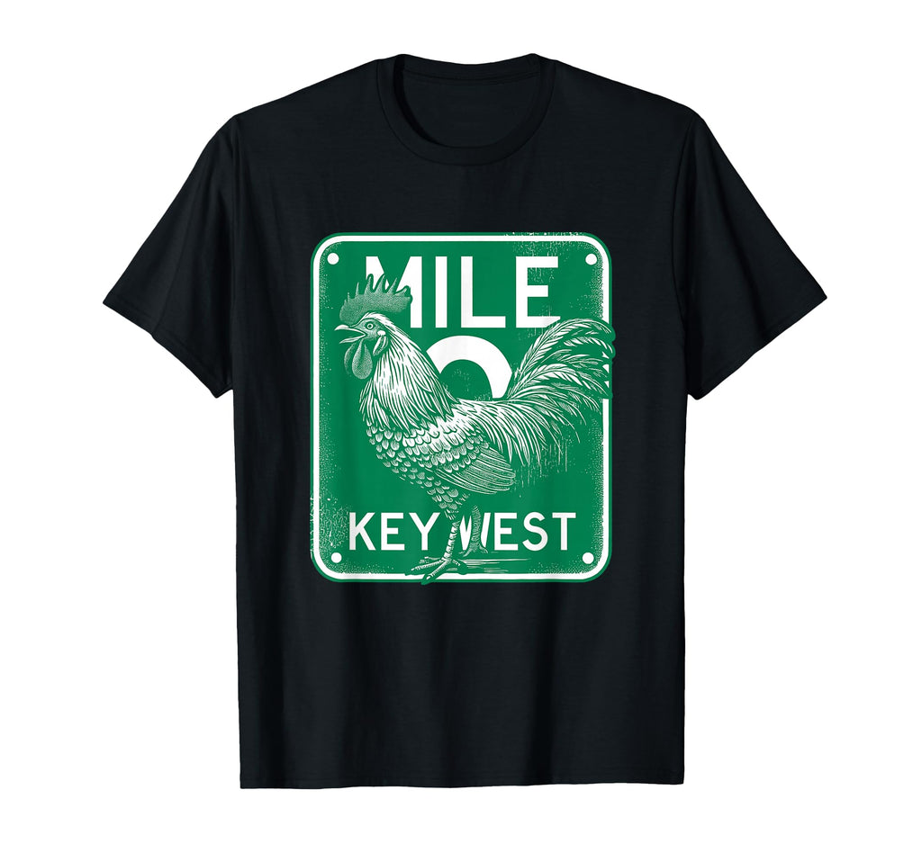 Key West Florida Chicken Mile 0 Rooster T-Shirt - Graphic Print for Adults - T-Shirt, Sweatshirt, Hoodie