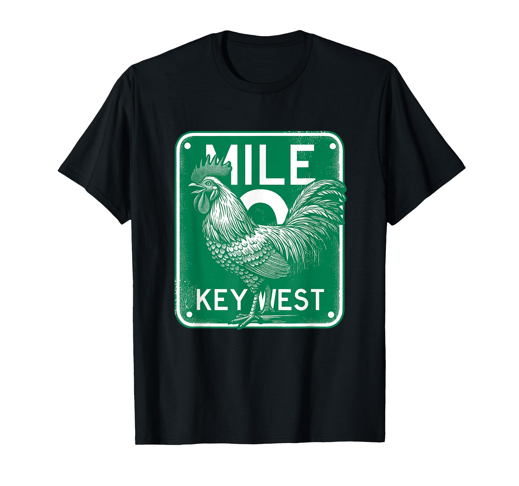 Key West Florida Chicken Mile 0 Rooster T-Shirt - Graphic Print for Adults - T-Shirt, Sweatshirt, Hoodie