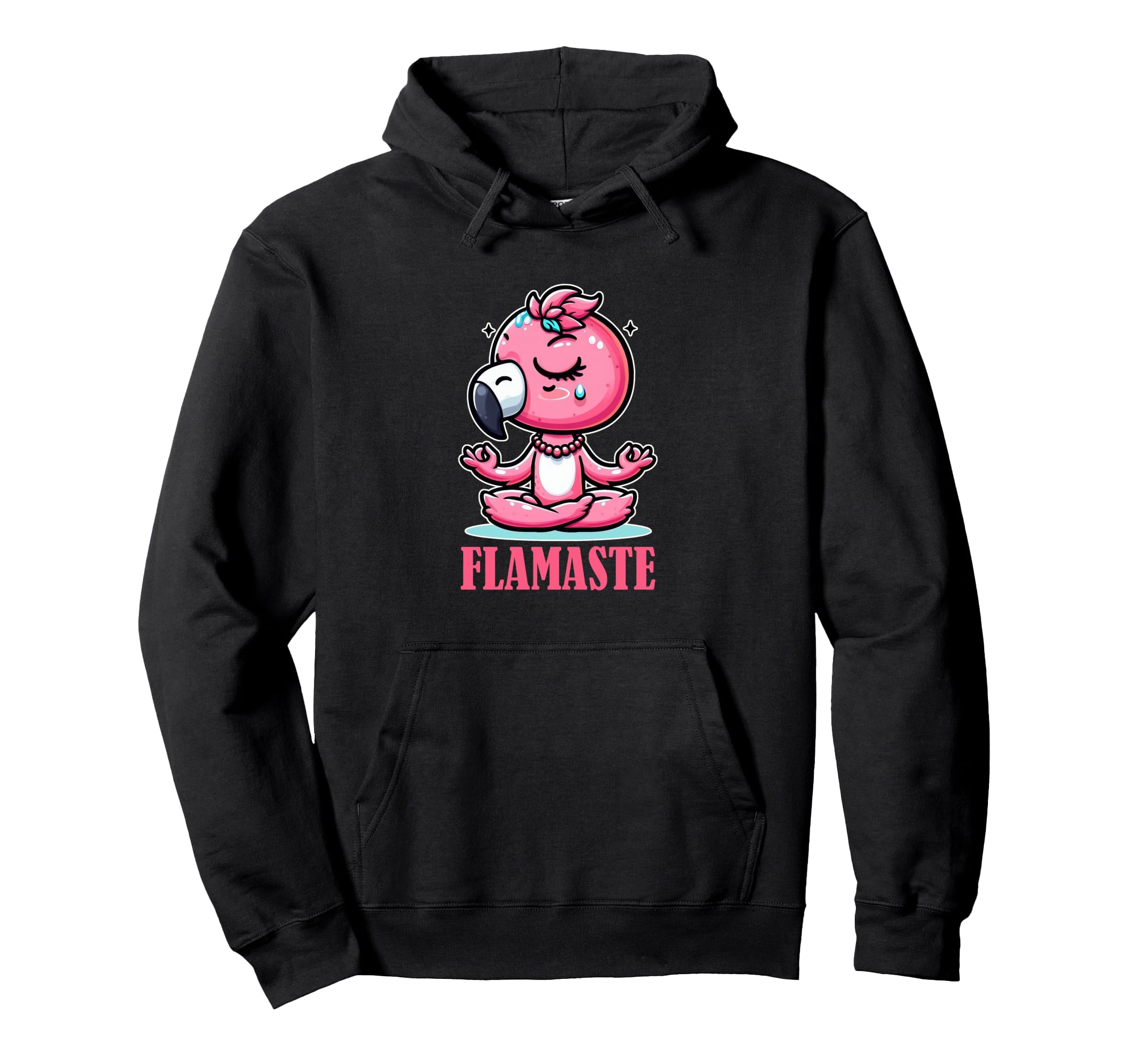 Flamaste Funny Flamingo Yoga Hoodie - Custom Art Print Men Women - T-Shirt, Sweatshirt, Hoodie