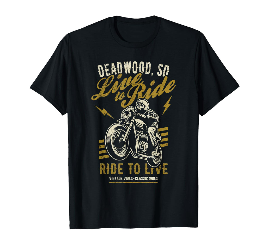 Deadwood South Dakota Motorcycle T-Shirt - Streetwear Style for Adults - T-Shirt, Sweatshirt, Hoodie