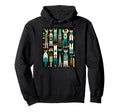Mid Century Long Neck Cats 50S 60S Hoodie - Streetwear Style Unisex - T-Shirt, Sweatshirt, Hoodie