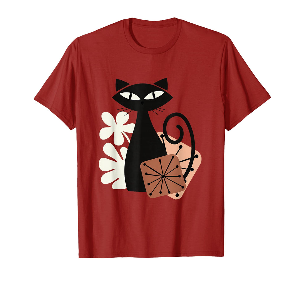 Midcentury Mid Century Cat Atomic Age T-Shirt - Graphic Print Unisex - T-Shirt, Sweatshirt, Hoodie