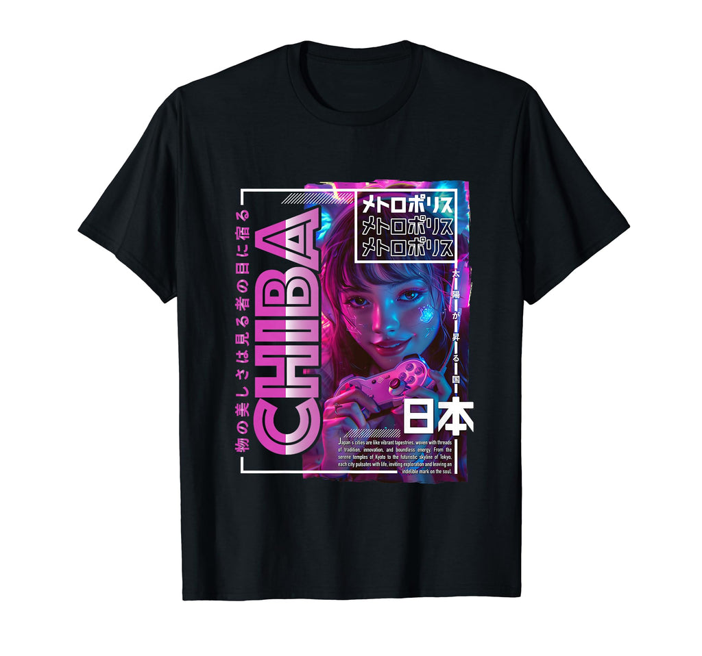 Chiba City 80S Synthwave E Japan Chiba T-Shirt - Streetwear Style Men Women - T-Shirt, Sweatshirt, Hoodie