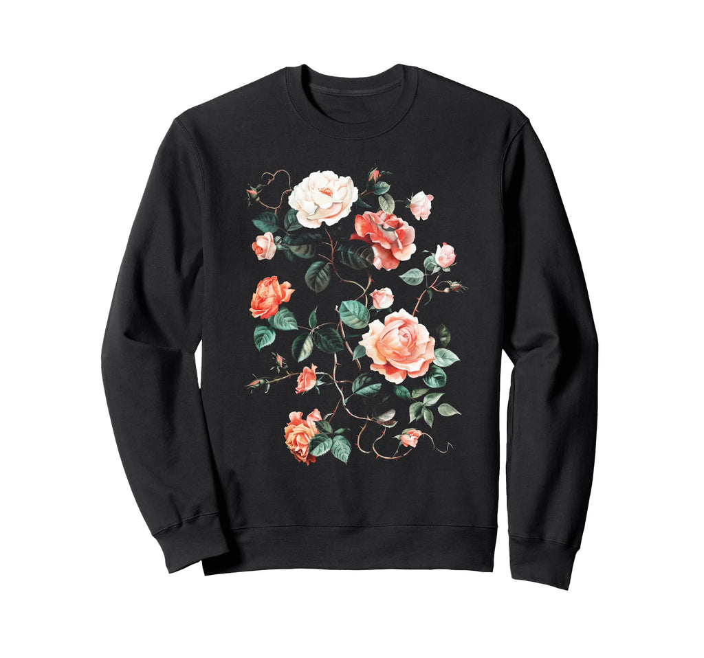 Pastel Watercolor Floral Delicate Sweatshirt - Custom Art Print for Adults - T-Shirt, Sweatshirt, Hoodie