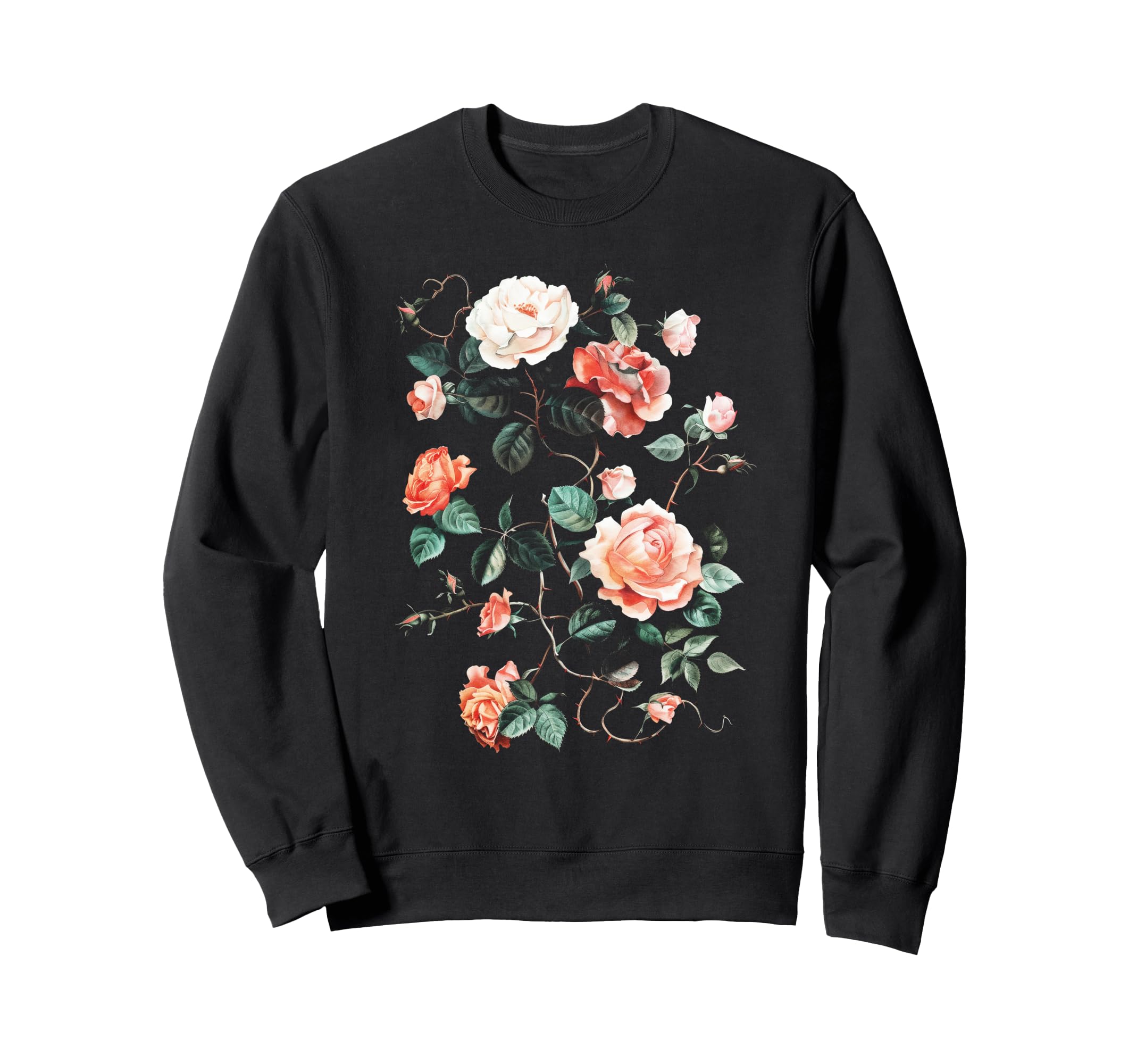Pastel Watercolor Floral Delicate Sweatshirt - Custom Art Print for Adults - T-Shirt, Sweatshirt, Hoodie