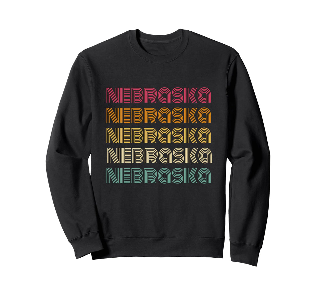 Nebraska 70S 80S Throwback Sweatshirt - Trendy Graphic for Adults - T-Shirt, Sweatshirt, Hoodie