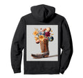 Cowboy Boot Cosmic Planet Floral Hoodie - Minimalist Print Men Women - T-Shirt, Sweatshirt, Hoodie