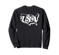 Usa Typography Patriotic 4Th July Sweatshirt - Trendy Graphic for Adults - T-Shirt, Sweatshirt, Hoodie