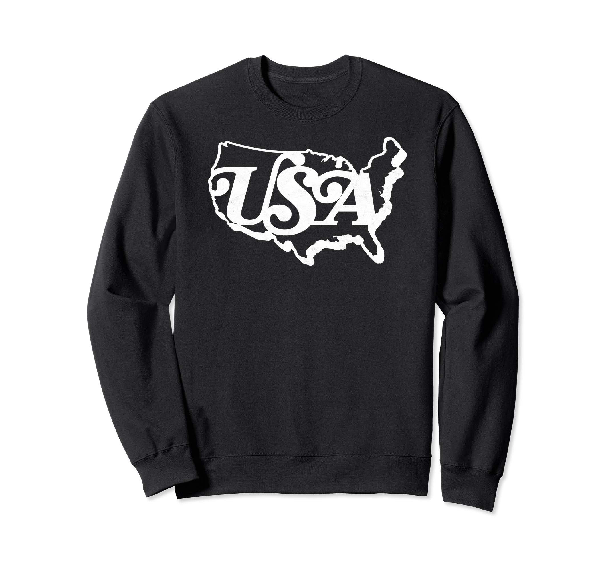 Usa Typography Patriotic 4Th July Sweatshirt - Trendy Graphic for Adults - T-Shirt, Sweatshirt, Hoodie