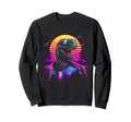 80S Synthwave T Rex Tyrannosaurus Sweatshirt - Trendy Graphic for Adults - T-Shirt, Sweatshirt, Hoodie