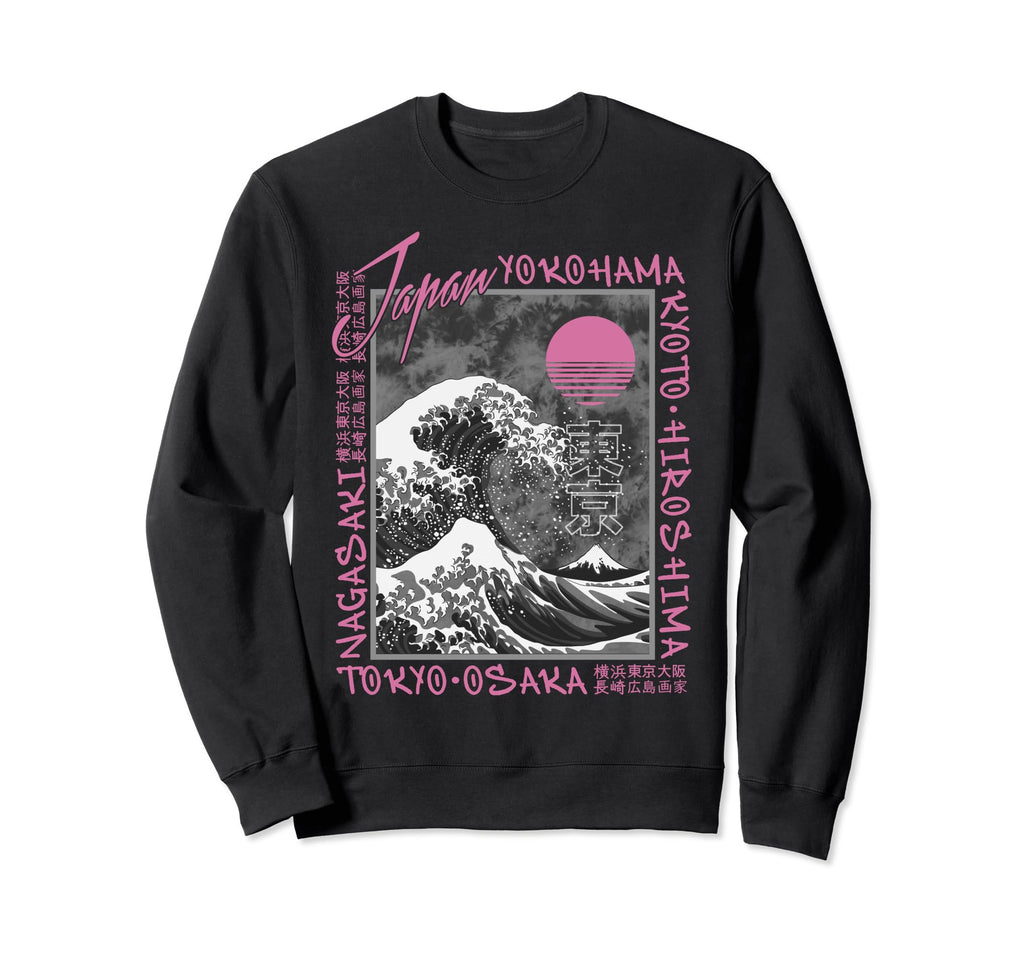 Vaporwave Synthwave 80S Japan Sweatshirt - Custom Art Print Unisex - T-Shirt, Sweatshirt, Hoodie