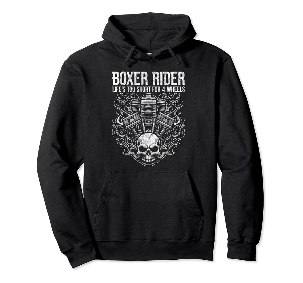 Boxer Rider Motorcyclist Boxer Engine Hoodie - Trendy Graphic Unisex - T-Shirt, Sweatshirt, Hoodie