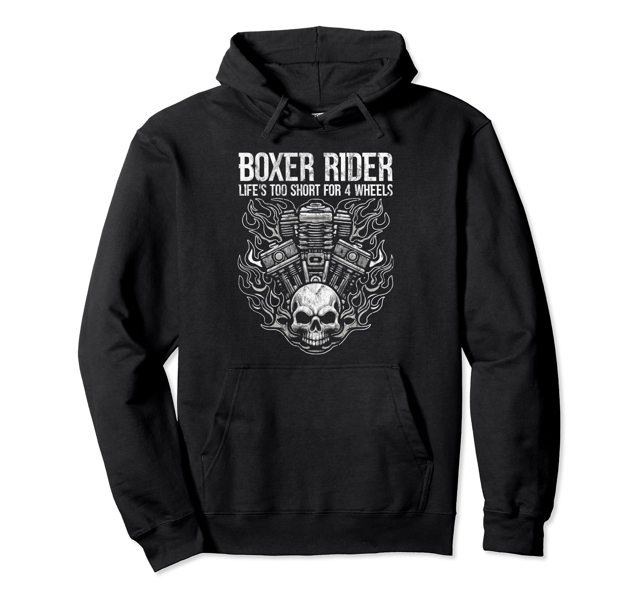 Boxer Rider Motorcyclist Boxer Engine Hoodie - Trendy Graphic Unisex - T-Shirt, Sweatshirt, Hoodie