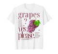 Grapes Yes Please Fruit Typography T-Shirt - Unique Graphic Men Women - T-Shirt, Sweatshirt, Hoodie