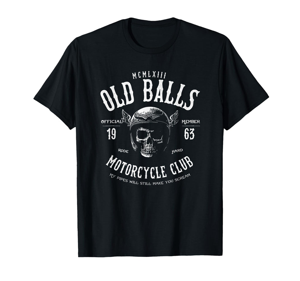 Old Balls Club Motorcycle 60Th T-Shirt - Unique Graphic for Adults - T-Shirt, Sweatshirt, Hoodie