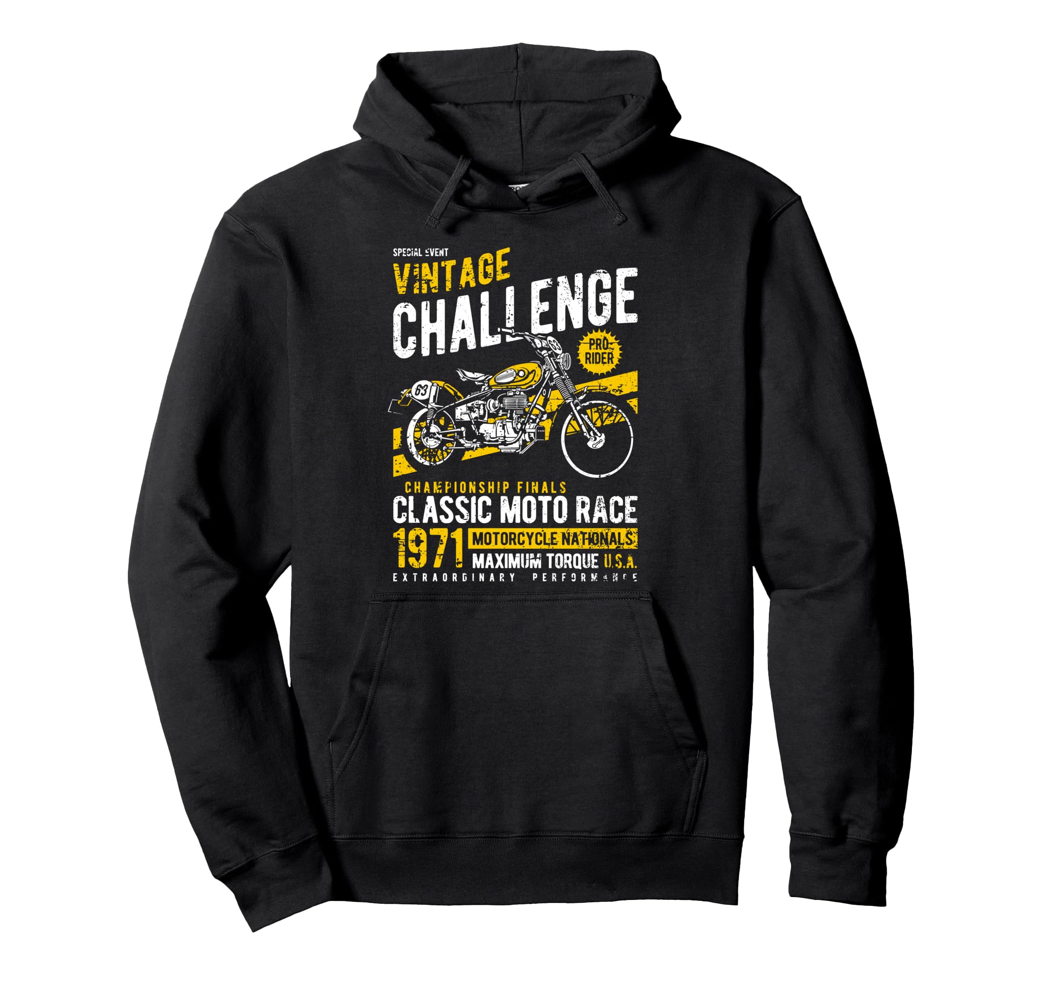 Challenge Motorcycle Race Hoodie - Casual Everyday Wear for Adults - T-Shirt, Sweatshirt, Hoodie
