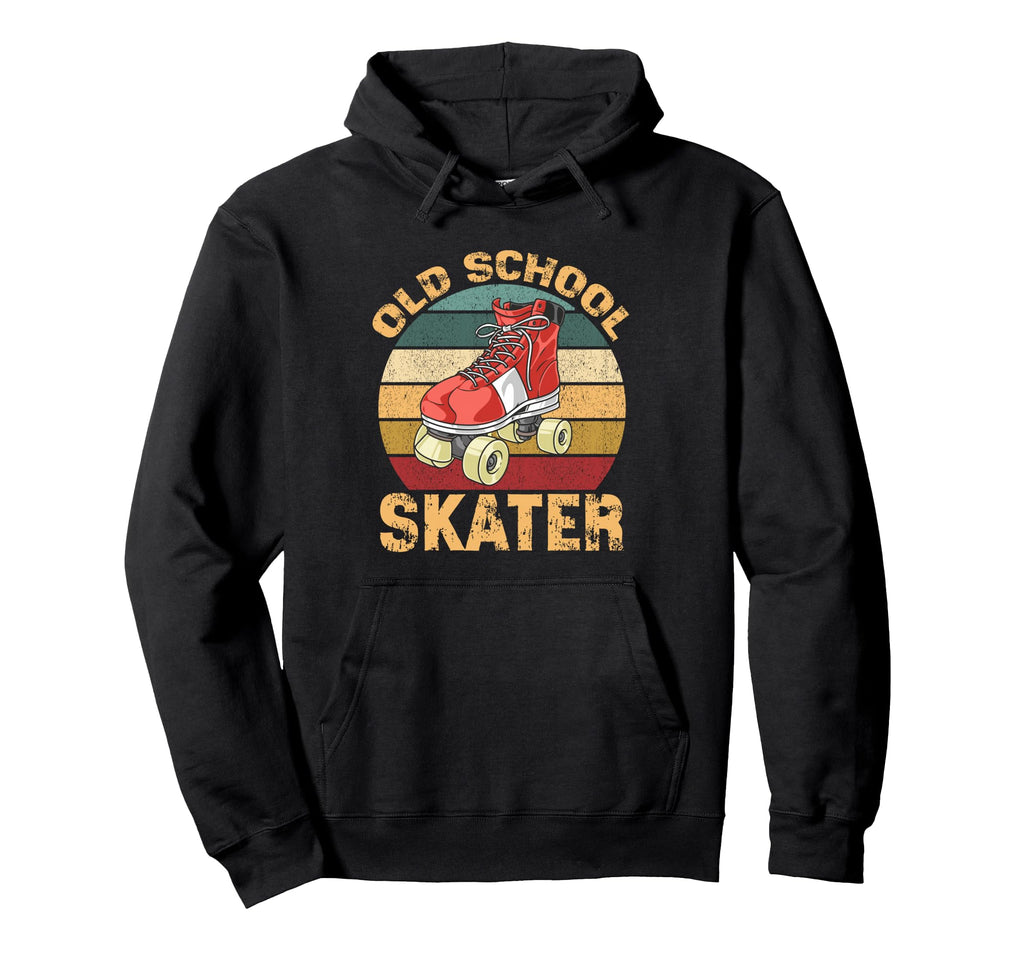 Oldschool Skater Roller Derby Skating Hoodie - Minimalist Print Men Women - T-Shirt, Sweatshirt, Hoodie