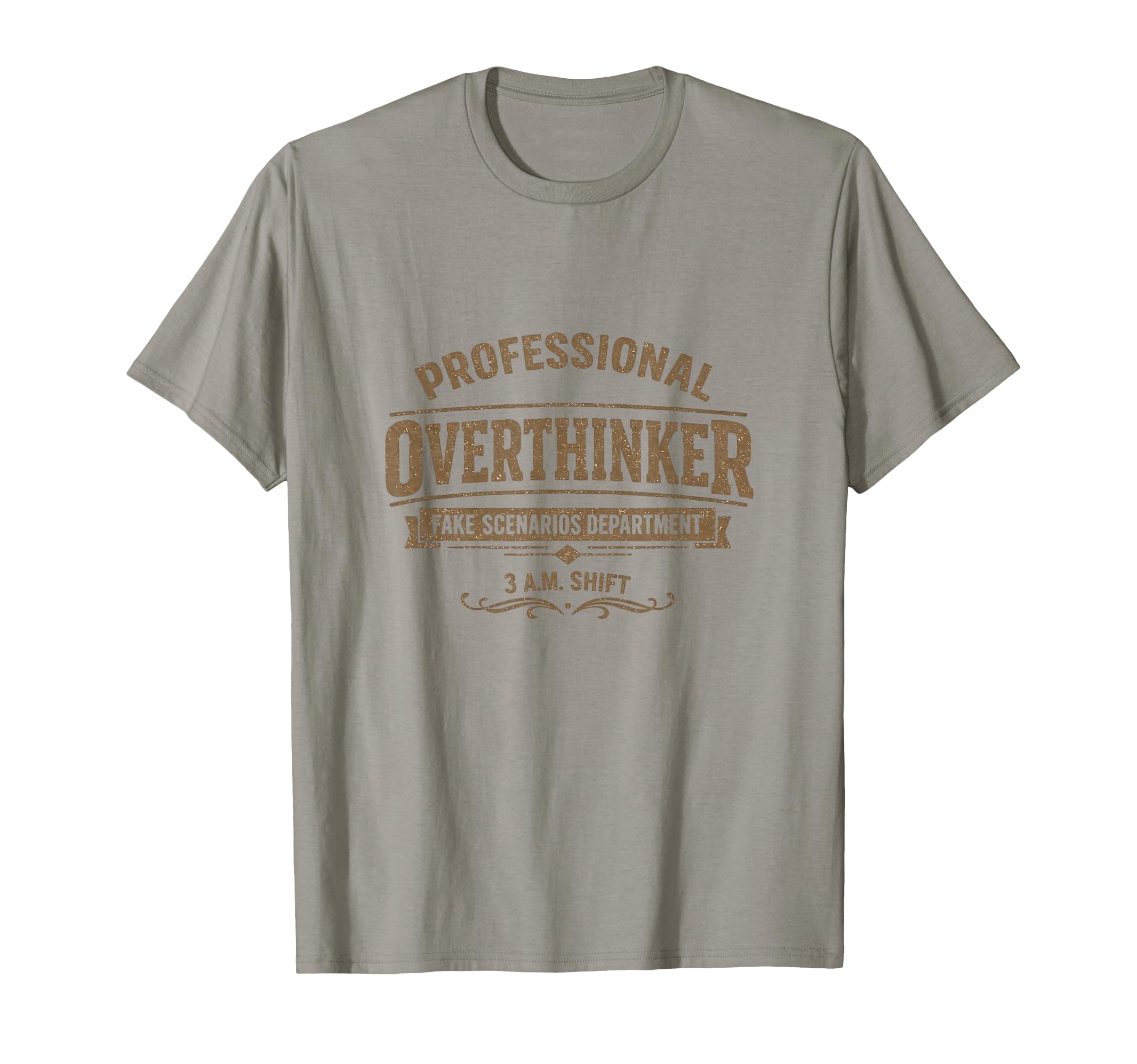 Professional Overthinker Fake T-Shirt - Trendy Graphic for Adults - T-Shirt, Sweatshirt, Hoodie