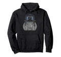 Black And Tan Coonhound Wearing Motorcycle Hoodie - Unique Graphic Unisex - T-Shirt, Sweatshirt, Hoodie