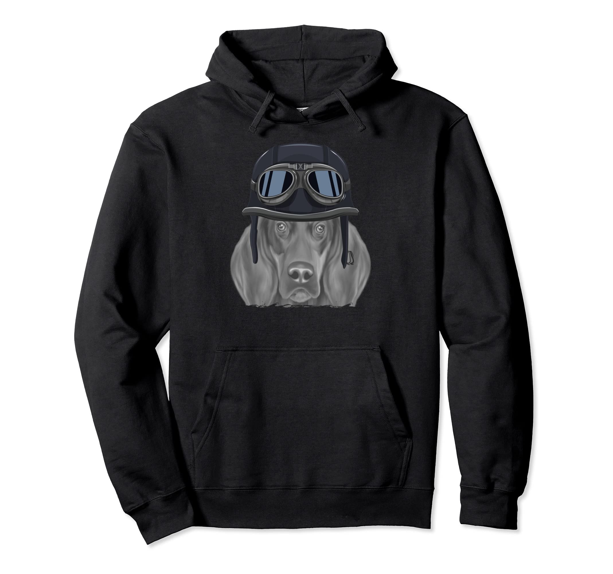 Black And Tan Coonhound Wearing Motorcycle Hoodie - Unique Graphic Unisex - T-Shirt, Sweatshirt, Hoodie