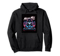 Synthwave Meow Mix 1985 Dj Cat Hoodie - Casual Everyday Wear for Adults - T-Shirt, Sweatshirt, Hoodie