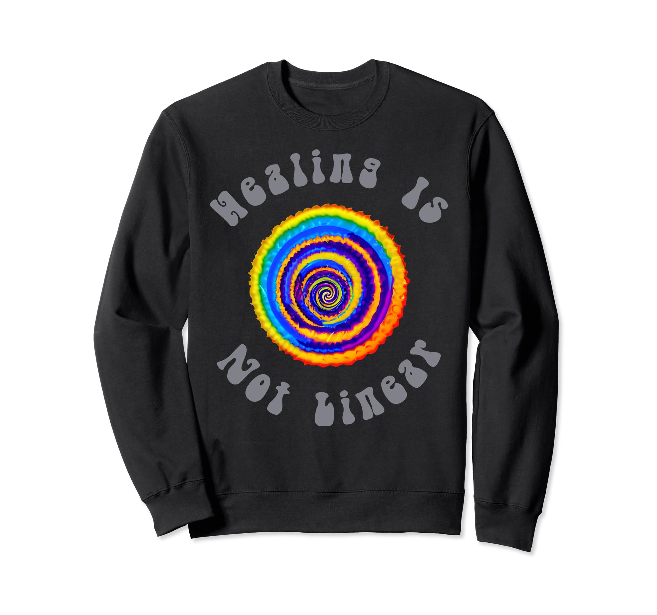 Healing Is Not Linear Mental Health Sweatshirt - Graphic Print Men Women - T-Shirt, Sweatshirt, Hoodie