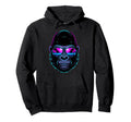 Synthwave Gorilla 80S Vaporwave Ape Hoodie - Fun Novelty Design Unisex - T-Shirt, Sweatshirt, Hoodie