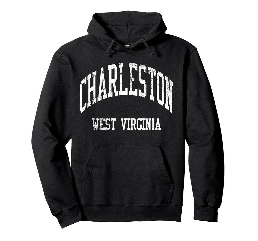 Charleston West Virginia 70S College Hoodie - Casual Everyday Wear Unisex - T-Shirt, Sweatshirt, Hoodie
