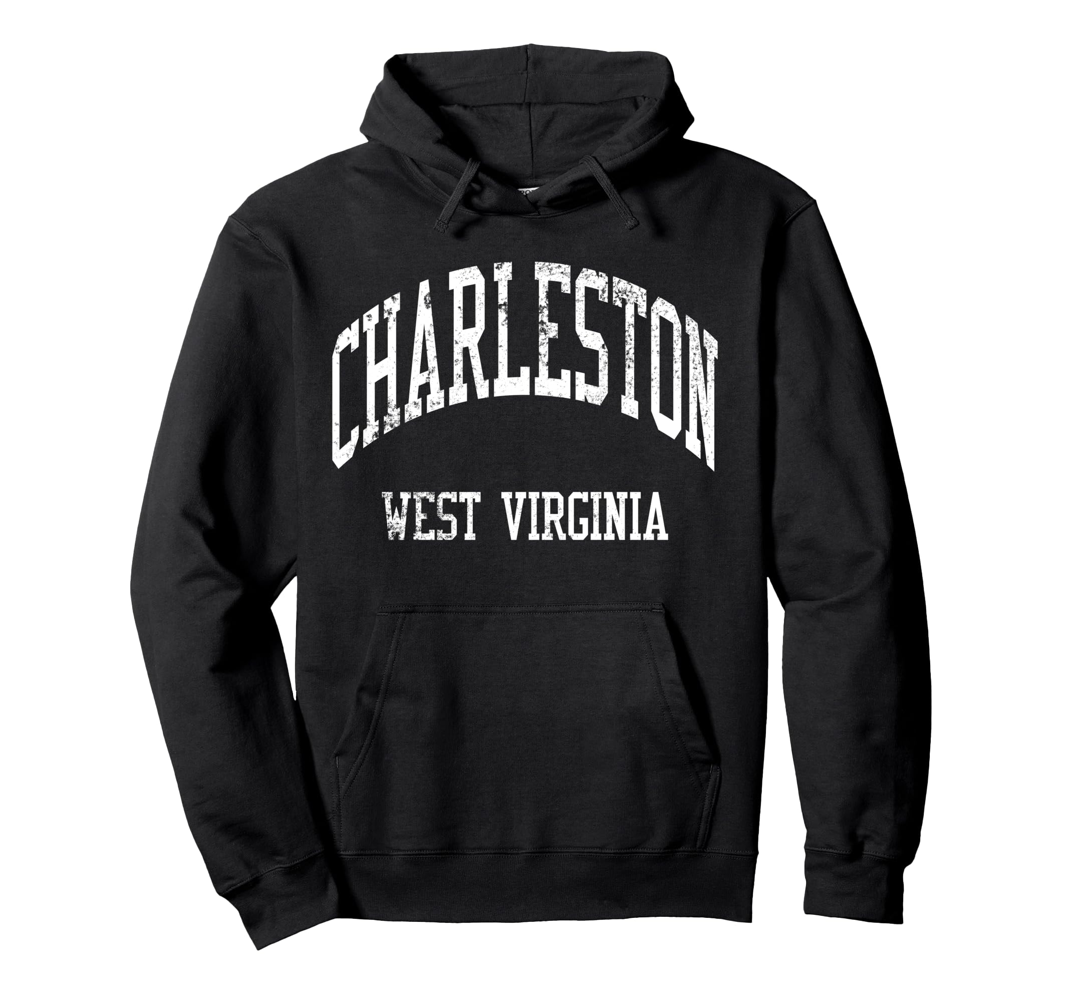 Charleston West Virginia 70S College Hoodie - Casual Everyday Wear Unisex - T-Shirt, Sweatshirt, Hoodie