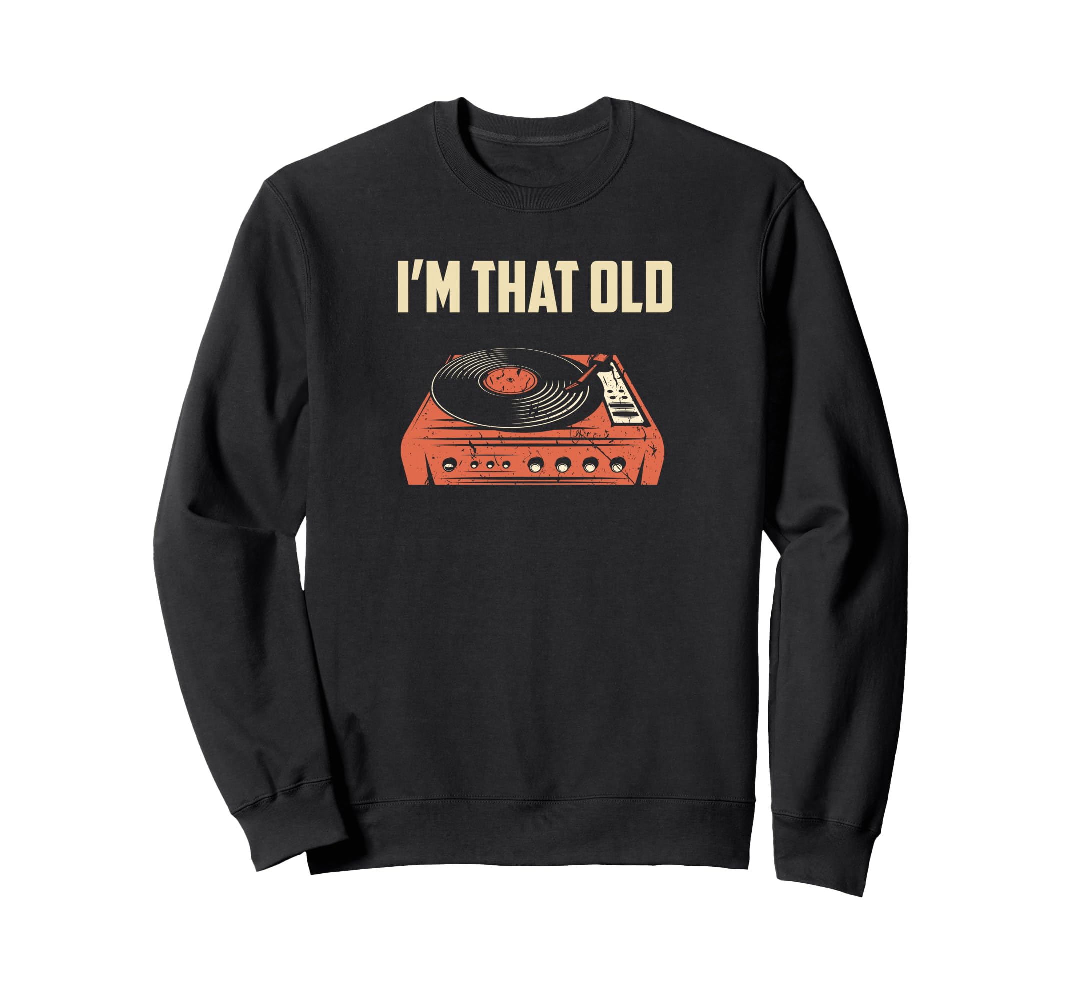 Vinyl Record Player Sweatshirt - Aesthetic Graphic for Adults - T-Shirt, Sweatshirt, Hoodie