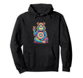 Psychedelic Capybara Peace Sign Hoodie - Streetwear Style Men Women - T-Shirt, Sweatshirt, Hoodie
