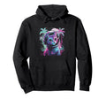 80S Retrowave Vaporwave Cat Cats Kitty Hoodie - Minimalist Print Unisex - T-Shirt, Sweatshirt, Hoodie