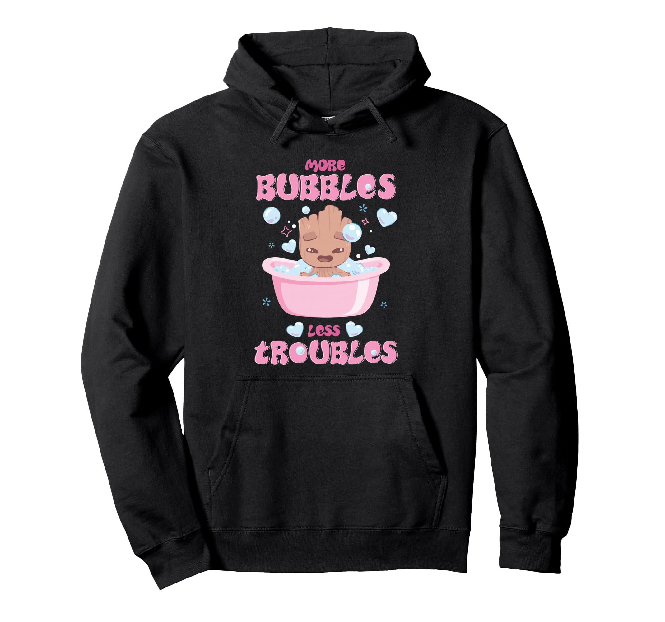 Marvel Groot Bath More Bubbles Less Hoodie - Trendy Graphic for Adults - T-Shirt, Sweatshirt, Hoodie