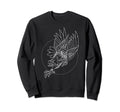 Neo Traditional Eagle Outline Tattoo Sweatshirt - Custom Art Print Unisex - T-Shirt, Sweatshirt, Hoodie