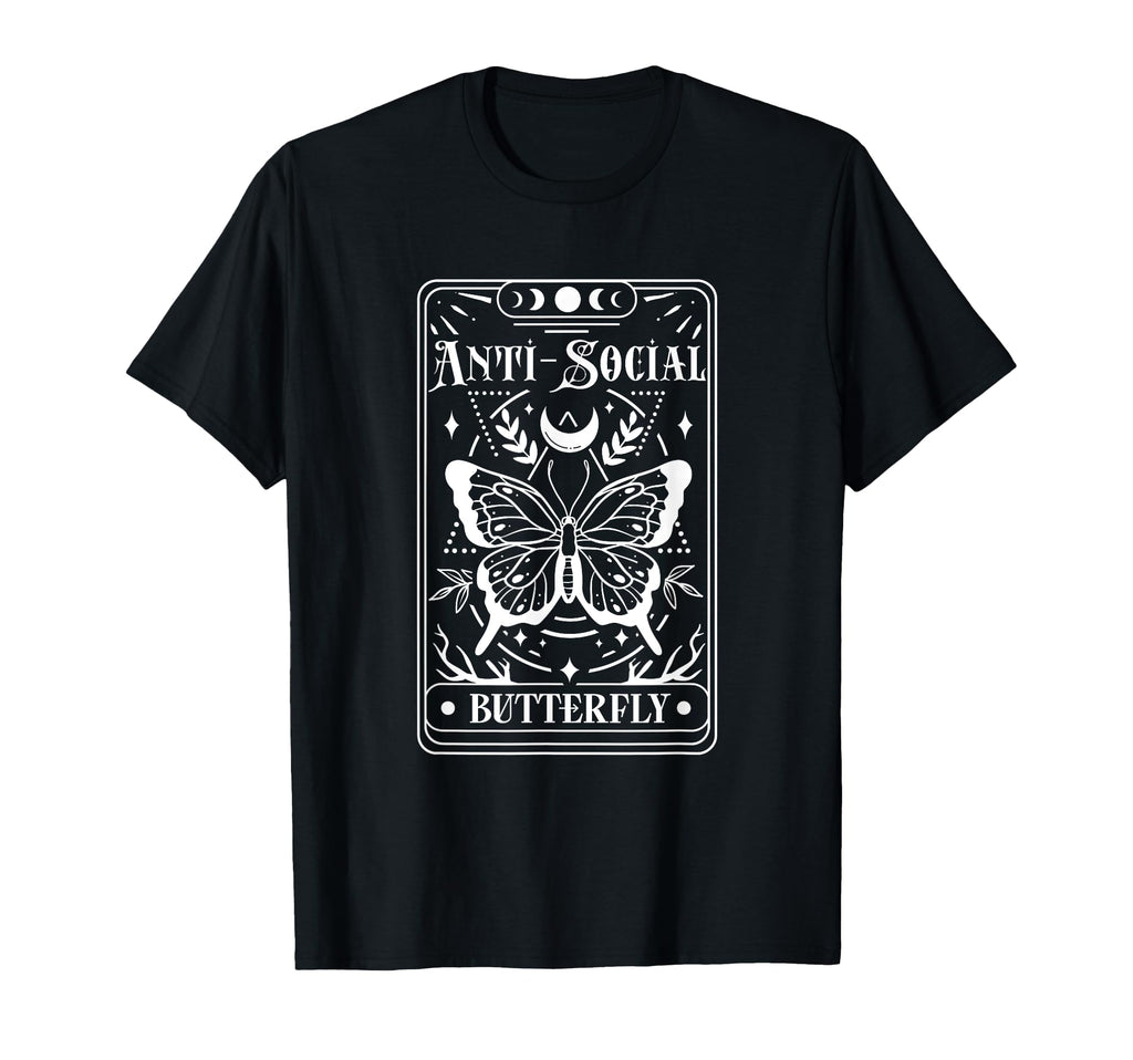 Anti Social Butterfly Tarot T-Shirt - Streetwear Style Men Women - T-Shirt, Sweatshirt, Hoodie