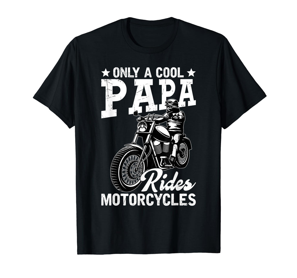 Only Papa Rides Motorcycles Fathers Day T-Shirt - Trendy Graphic Men Women - T-Shirt, Sweatshirt, Hoodie
