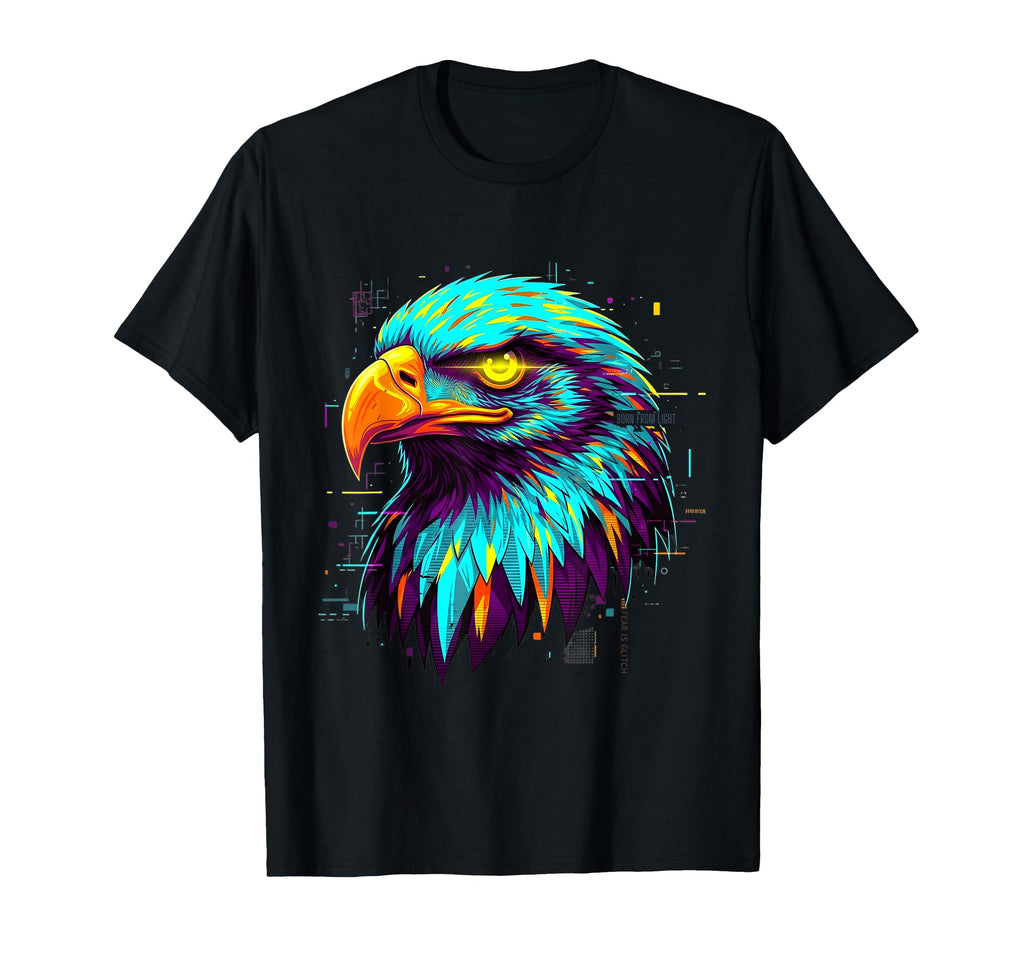Cyberpunk Bald Eagle 80S Synthwave T-Shirt - Streetwear Style Unisex - T-Shirt, Sweatshirt, Hoodie