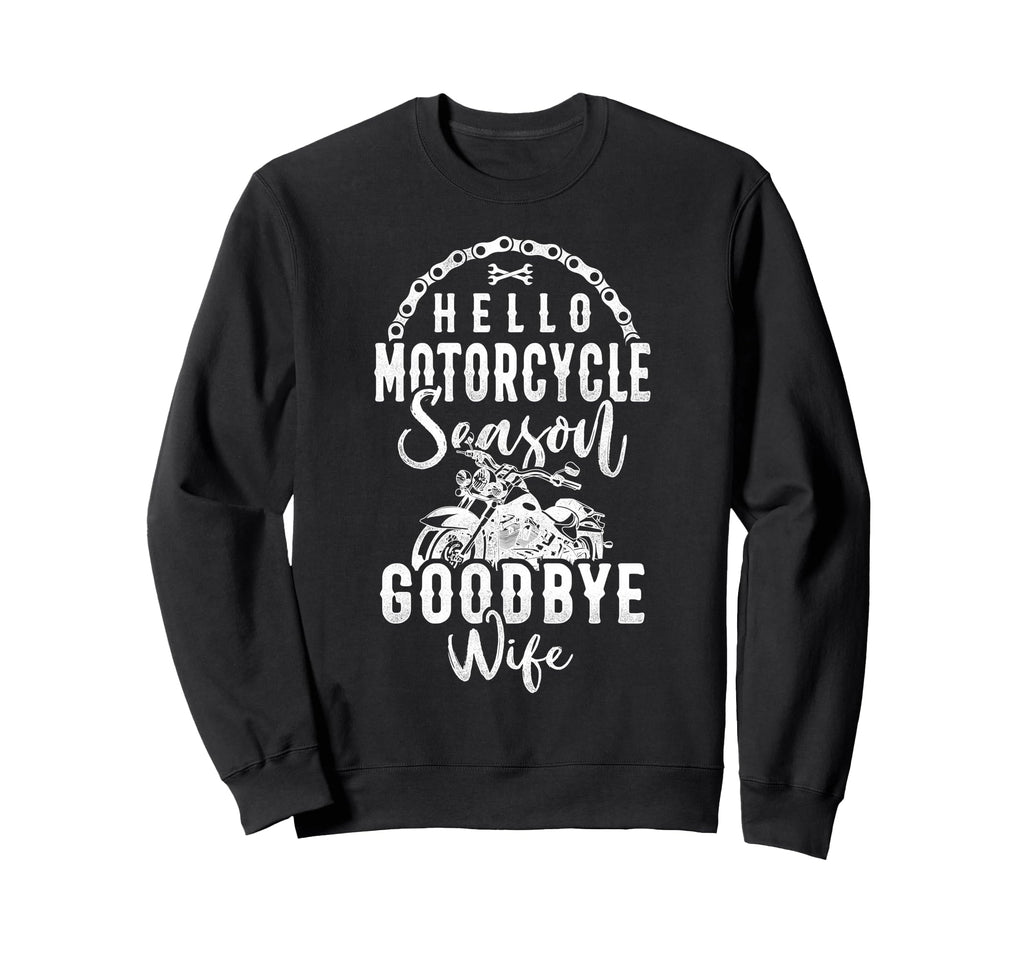 Motorcycle Biker Husband Wife Hello Sweatshirt - Custom Art Print Unisex - T-Shirt, Sweatshirt, Hoodie
