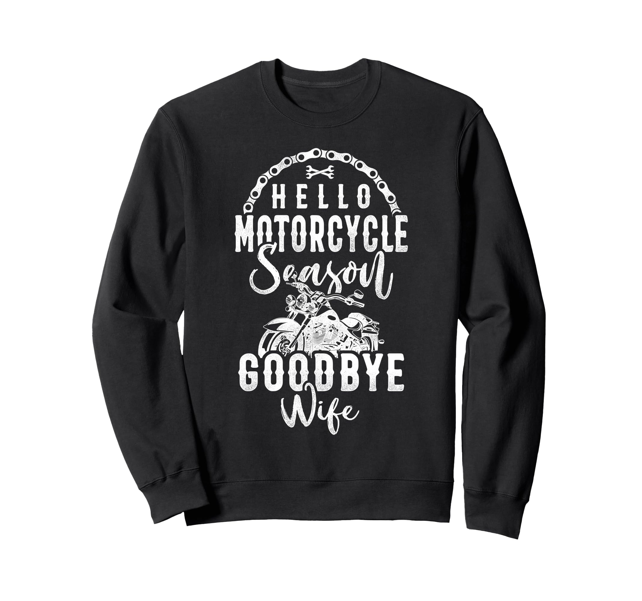 Motorcycle Biker Husband Wife Hello Sweatshirt - Custom Art Print Unisex - T-Shirt, Sweatshirt, Hoodie