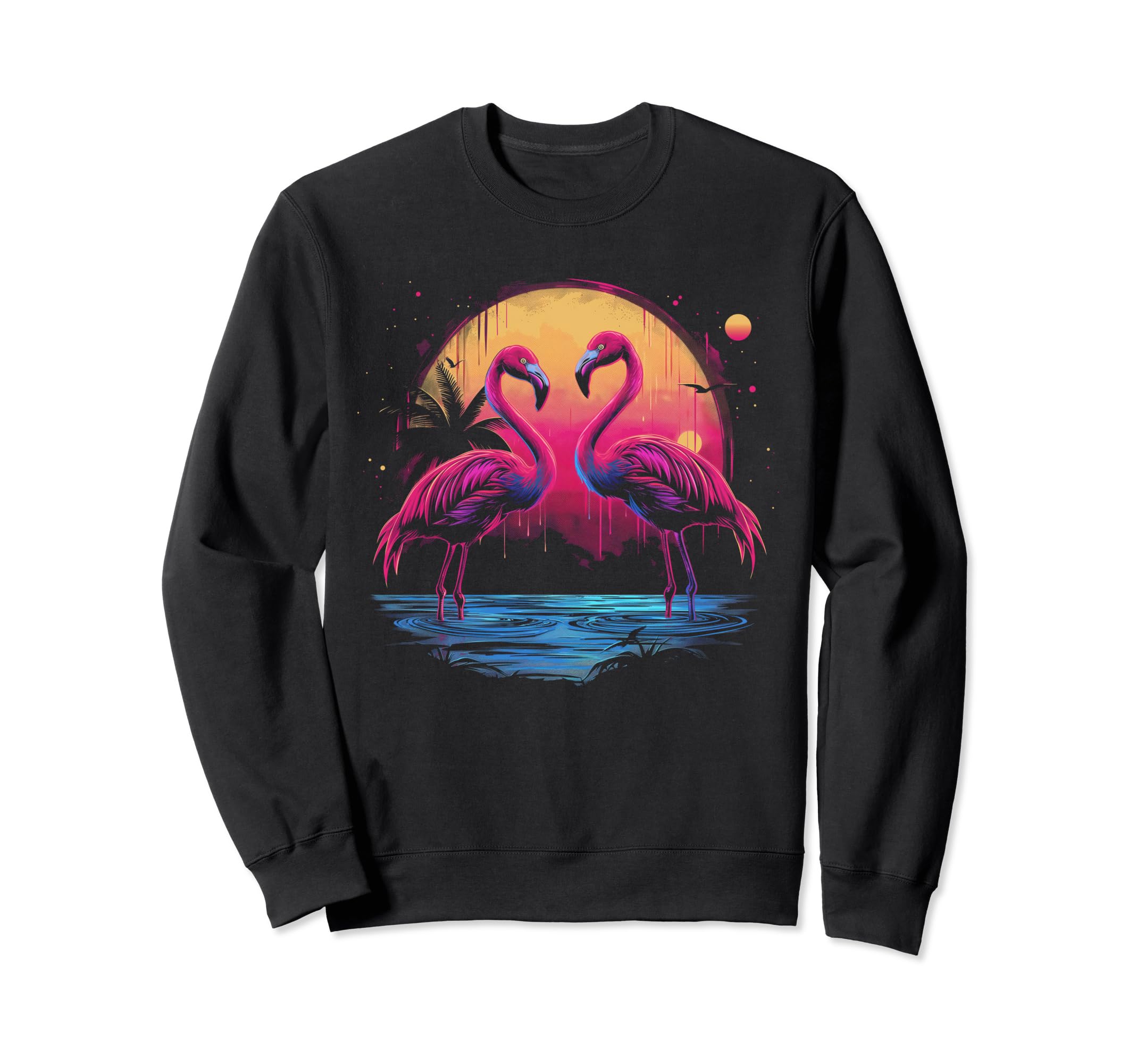 Flamingo Vaporwave Aesthetic Sweatshirt - Casual Everyday Wear Unisex - T-Shirt, Sweatshirt, Hoodie