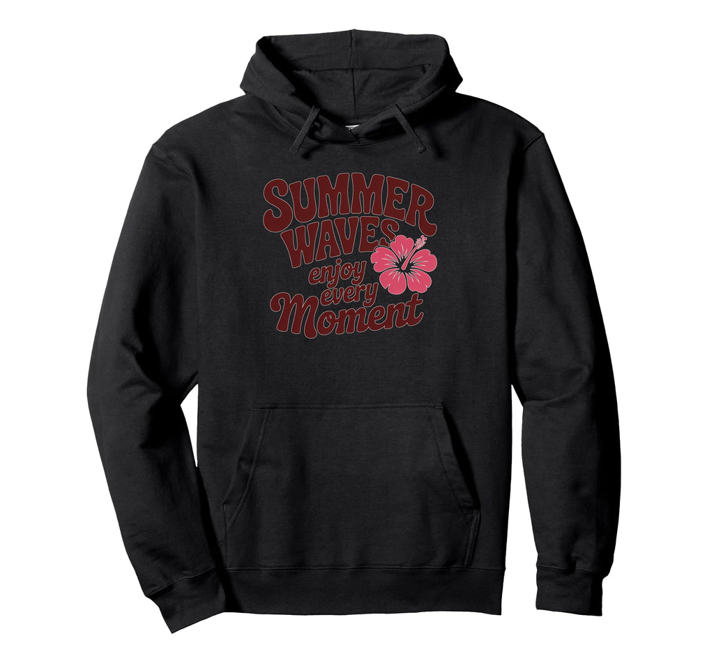 Typography Summer Waves Summer Vibes Hoodie - Fun Novelty Design Unisex - T-Shirt, Sweatshirt, Hoodie