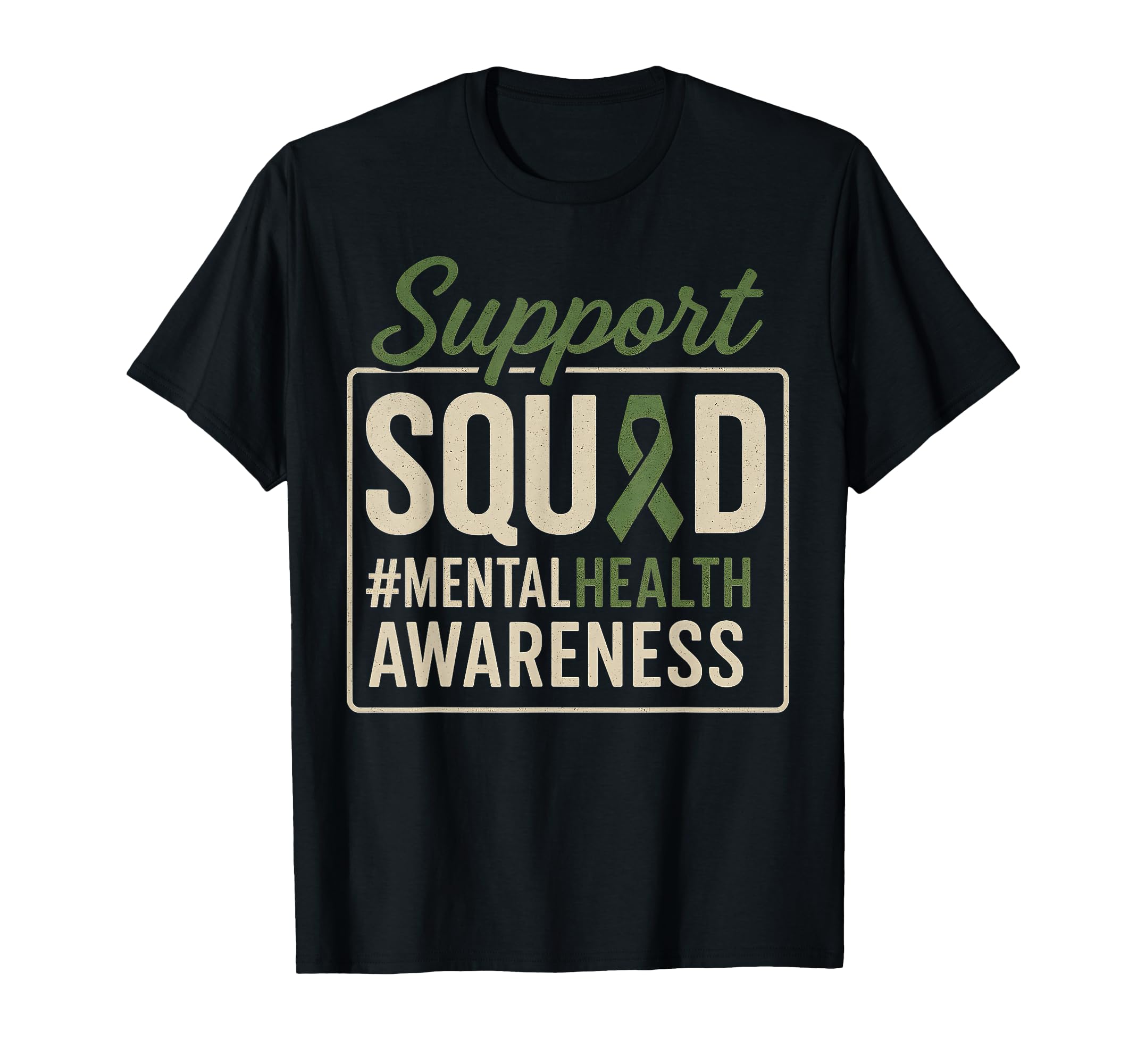 Sunflower Hair Support Squad Mental Health T-Shirt - Graphic Print Unisex - T-Shirt, Sweatshirt, Hoodie