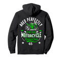65Th Birthday Biker Gift Motorcycle Hoodie - Custom Art Print Men Women - T-Shirt, Sweatshirt, Hoodie