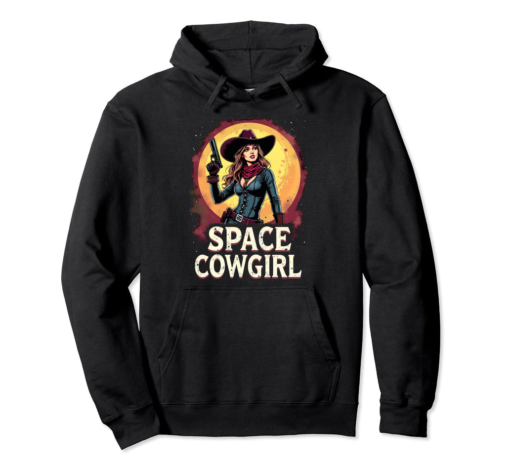 Space Cowgirl Galactic Western Hoodie - Custom Art Print for Adults - T-Shirt, Sweatshirt, Hoodie