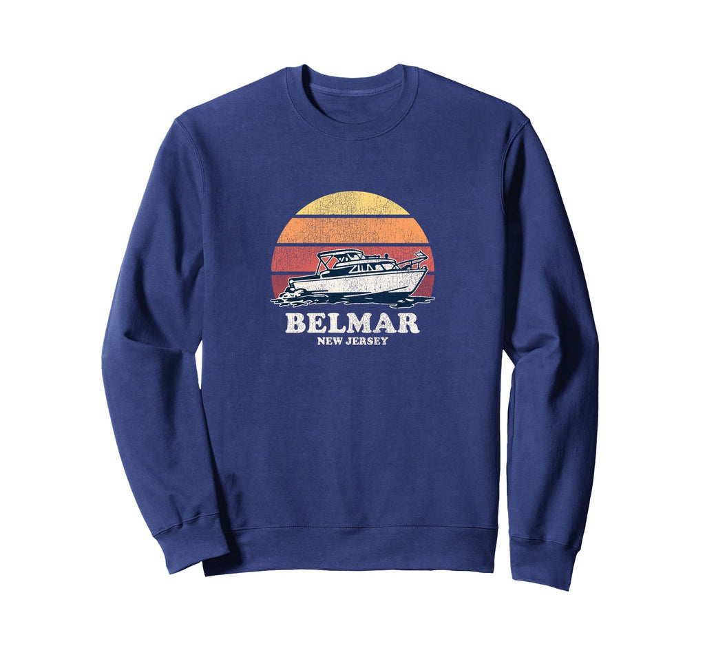 Belmar Nj Boating 70S Boat Sweatshirt - Trendy Graphic Unisex - T-Shirt, Sweatshirt, Hoodie