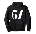 67 Art Deco Number Minimal Geometric Hoodie - Unique Graphic Unisex - T-Shirt, Sweatshirt, Hoodie