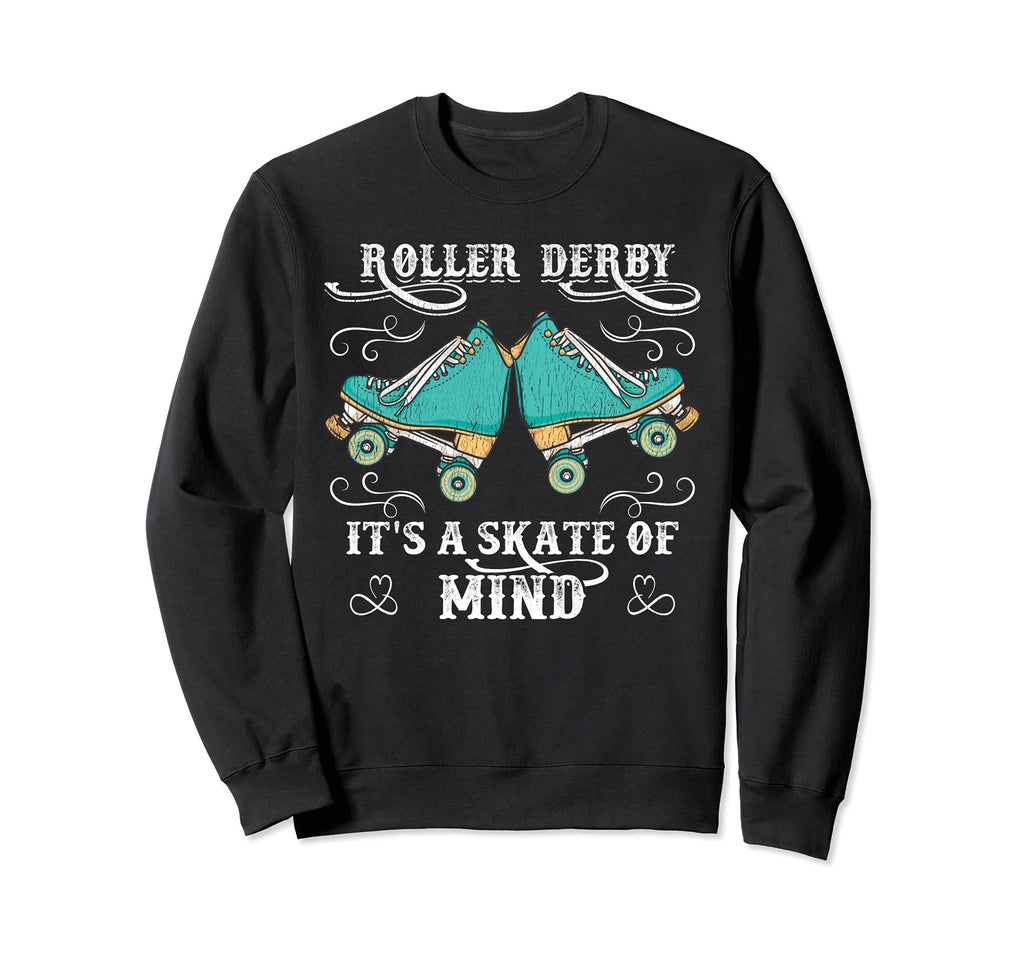 Roller Skates Roller Derby Skater Sweatshirt - Aesthetic Graphic Unisex - T-Shirt, Sweatshirt, Hoodie