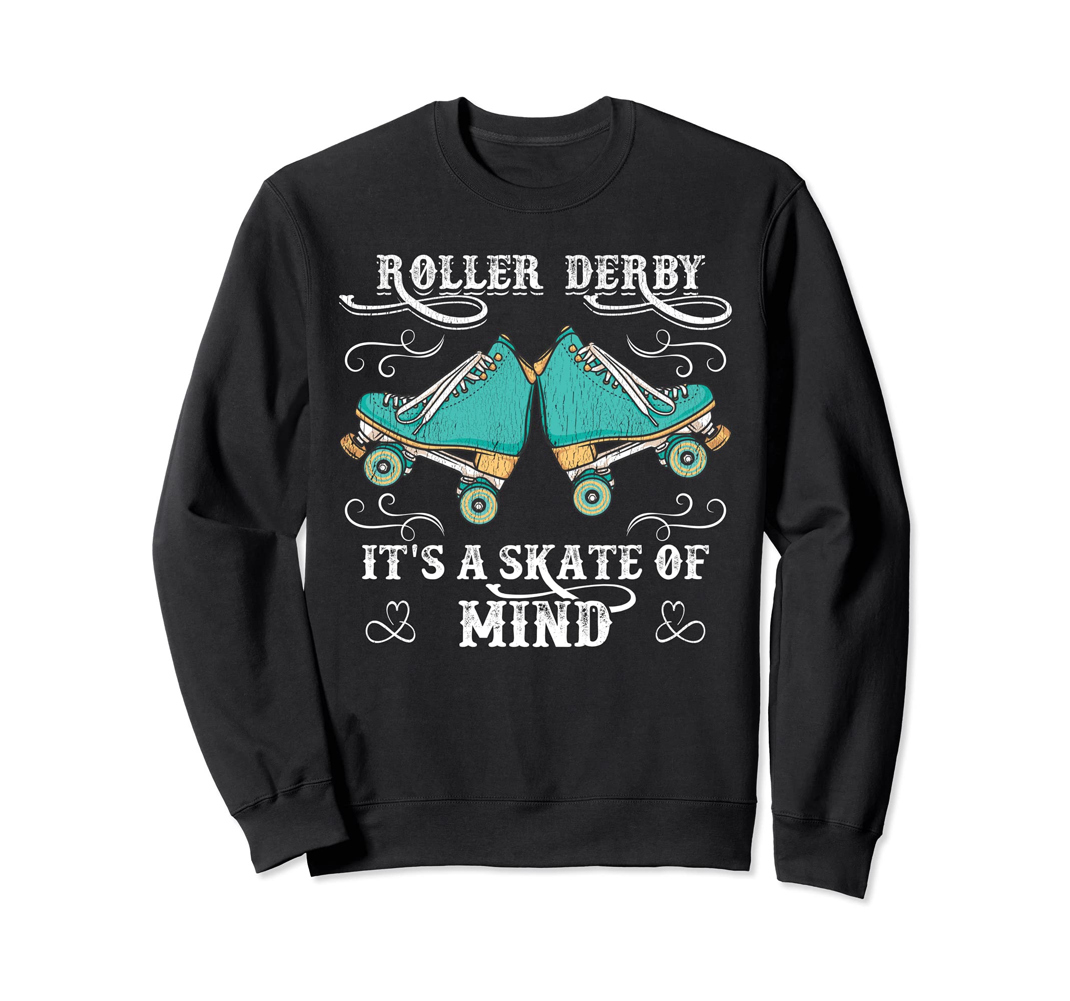 Roller Skates Roller Derby Skater Sweatshirt - Aesthetic Graphic Unisex - T-Shirt, Sweatshirt, Hoodie