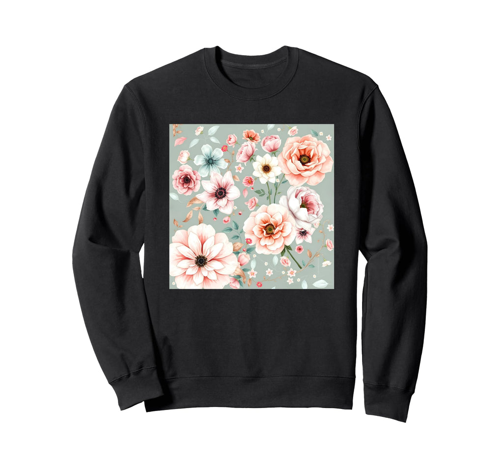 Soft Watercolor Flowers Botanical Sweatshirt - Novelty Apparel Unisex - T-Shirt, Sweatshirt, Hoodie