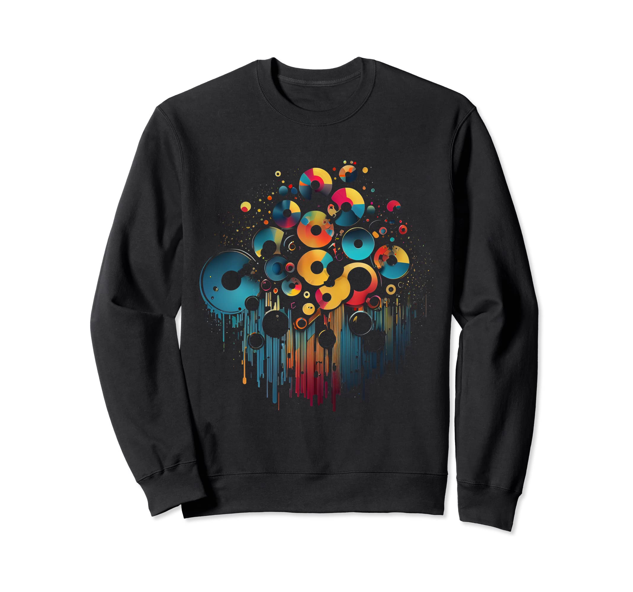 Vinyl 80S Record Turntable Sweatshirt - Minimalist Print for Adults - T-Shirt, Sweatshirt, Hoodie
